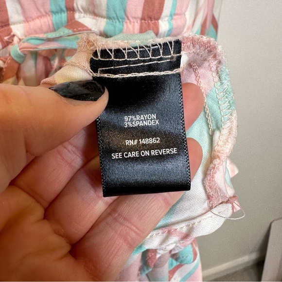 Torrid Dress Womens Tunic Colorful Stretch V Neck Elastic Waist Rayon Pink 0 - Picture 11 of 12